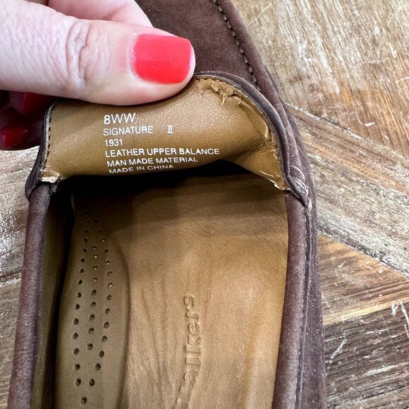 Cloudwalkers Women's Signature Brown Suede Loafers Slip On Shoes 8WW Extra Wide - Picture 3 of 4